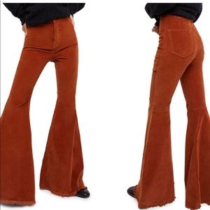 Free People Just Float Corduroy Flare Pants
